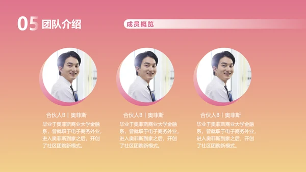 粉色渐变风格商业计划书