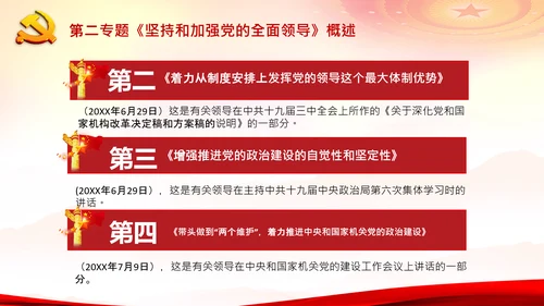 学习谈治国理政第二专题坚持和加强党的全面领导PPT