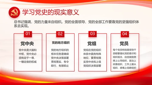 红色大气党建党支部个人述职报告PPT