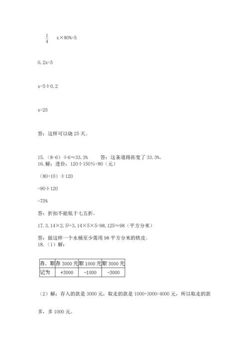 六年级小升初数学应用题50道（达标题）word版.docx