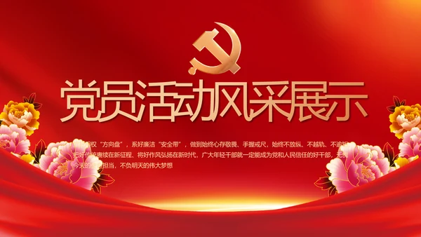 党支部党员风采展示年年终总结PPT