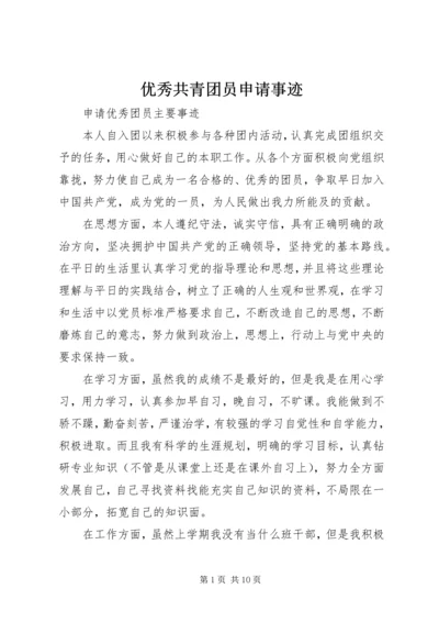 优秀共青团员申请事迹 (3).docx