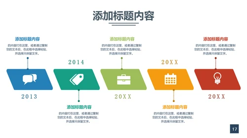 互联网扁平化商务工作汇报通用PPT模板