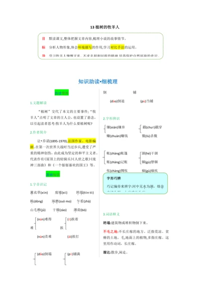 第十三课 植树的牧羊人【教材解读】教案