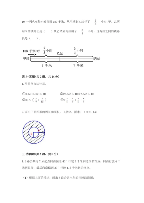 2022六年级上册数学期末测试卷精品（满分必刷）.docx