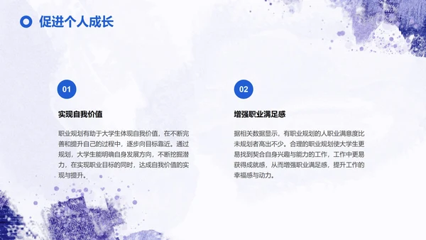紫色简约大学生职业规划与竞争力塑造PPT模板