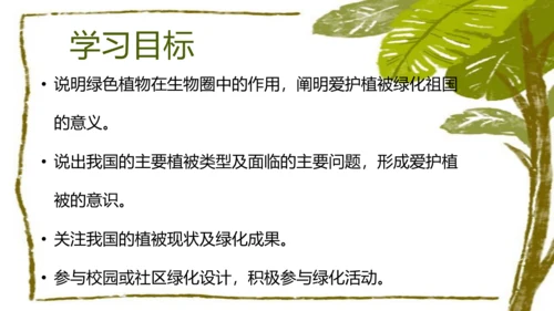 3.6 爱护植被，绿化祖国2023-2024学年七年级生物上学期同步精品课件（人教版）(共21张PP
