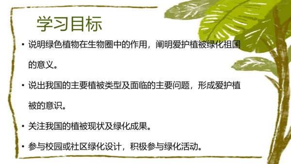 3.6 爱护植被，绿化祖国2023-2024学年七年级生物上学期同步精品课件（人教版）(共21张PP