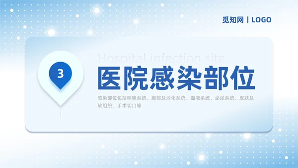 蓝色商务简约医院感染诊断标准培训PPT模板院感知识培训