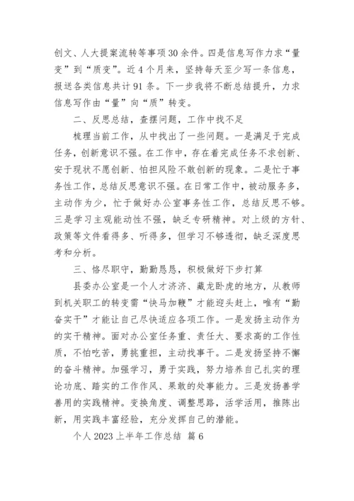 个人2023上半年工作总结.docx