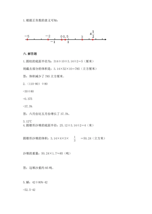 小学六年级下册数学期末测试卷（全优）word版.docx