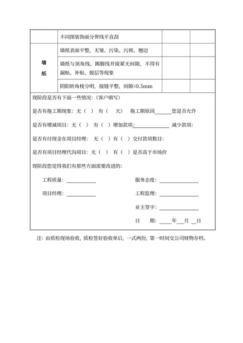 油漆工程质量验收记录