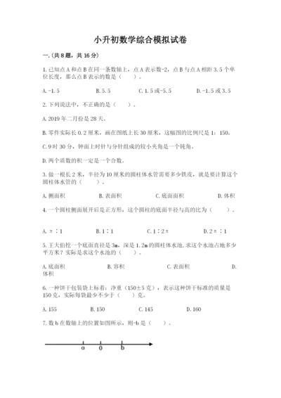 小升初数学综合模拟试卷带答案（轻巧夺冠）.docx