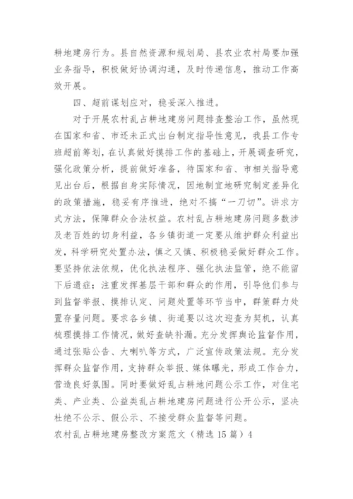 农村乱占耕地建房整改方案.docx