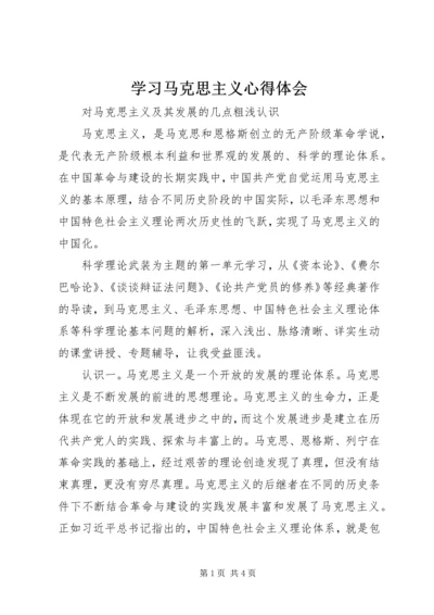 学习马克思主义心得体会 (6).docx