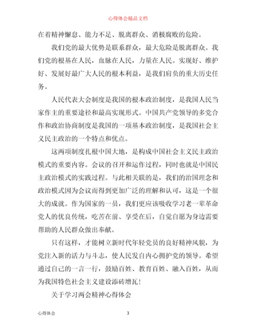学习两会精神心得体会范文.docx