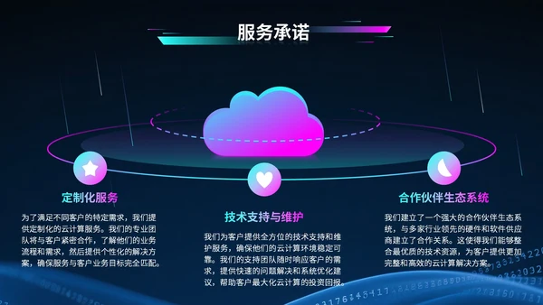蓝紫色科技风科技公司行业展会PPT模版