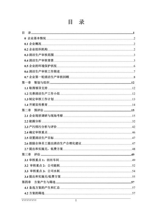 塑料化纤有限公司清洁生产审核报告.docx