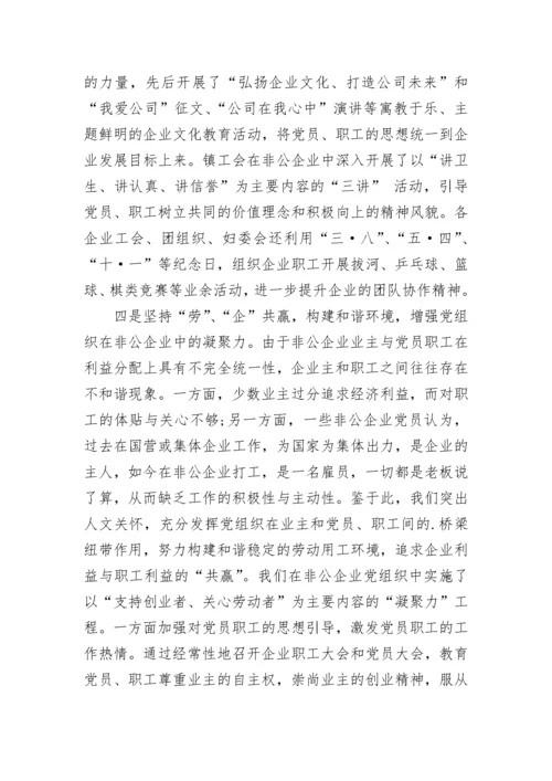 乡镇非公企业党建工作汇报.docx