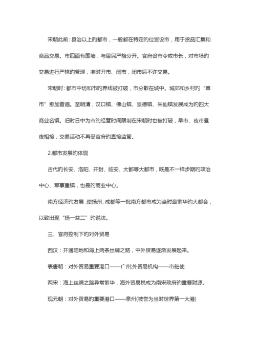 2023年历史高中学业水平考知识点.docx