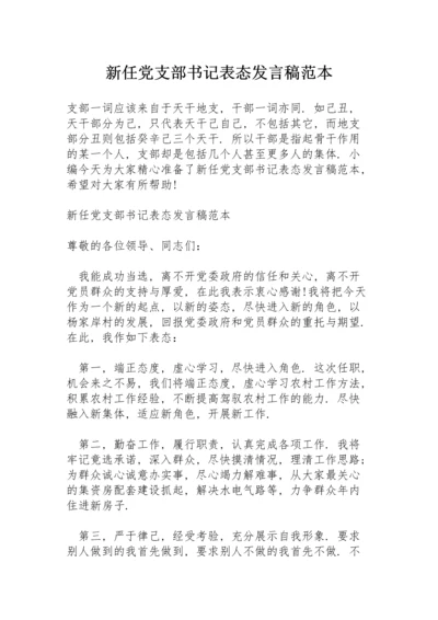 新任党支部书记表态发言稿范本.docx