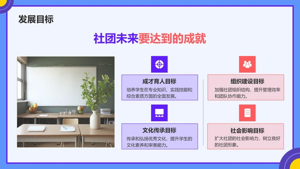 紫色孟菲斯学生社团汇报展示PPT模板
