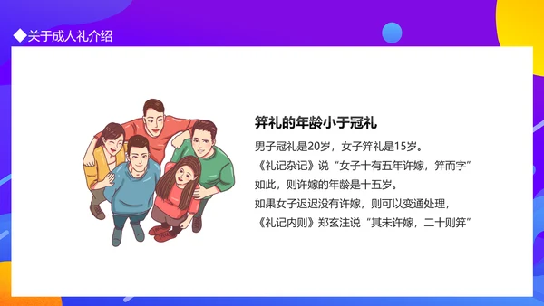 十八岁成人礼动态PPT模板