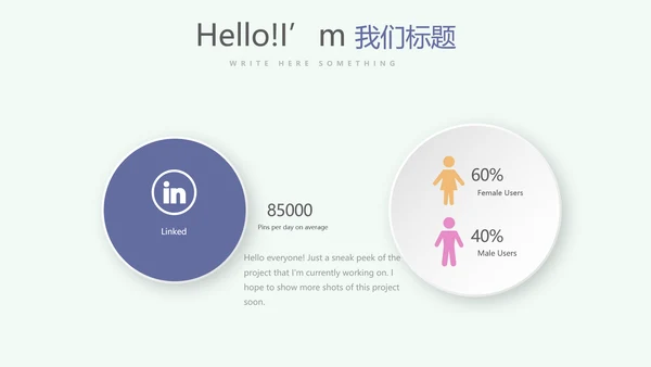 小清新微立体述职报告工作总结通用PPT动态模板