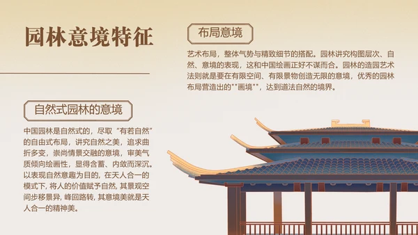 中国园林风中式古建筑鉴赏PPT模板