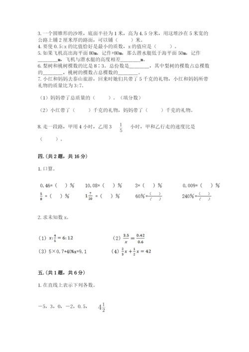 苏教版数学小升初模拟试卷含答案（研优卷）.docx