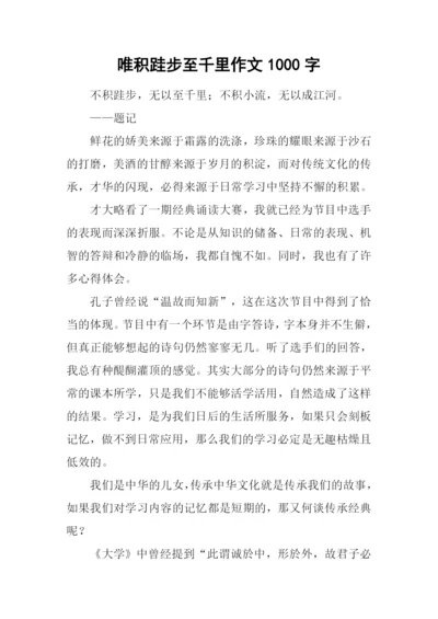 唯积跬步至千里作文1000字.docx