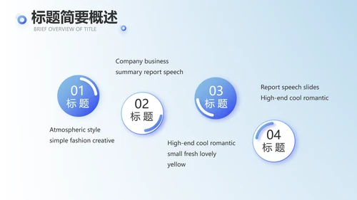 蓝色创意终工作总结PPT