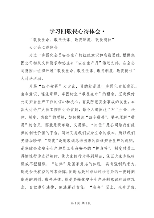 学习四敬畏心得体会· (3).docx