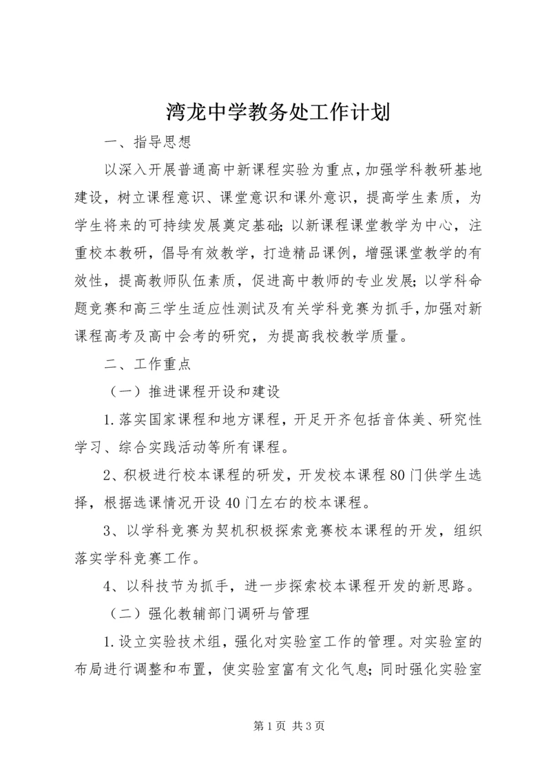 湾龙中学教务处工作计划.docx