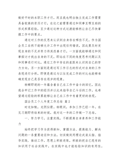 国企员工个人年度工作总结.docx