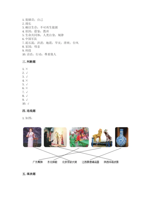 部编版道德与法治六年级下册期末测试卷带答案（培优b卷）.docx