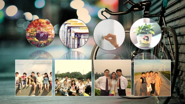 致青春同学情匆匆那年怀旧记忆相册通用PPT模板