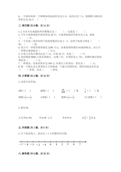 泉山区六年级下册数学期末测试卷精品有答案.docx