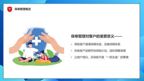 保单整理分享保险知识PPT模板