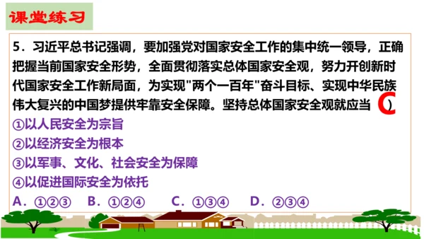 第九课  树立总体国家安全观复习课件（23张PPT）