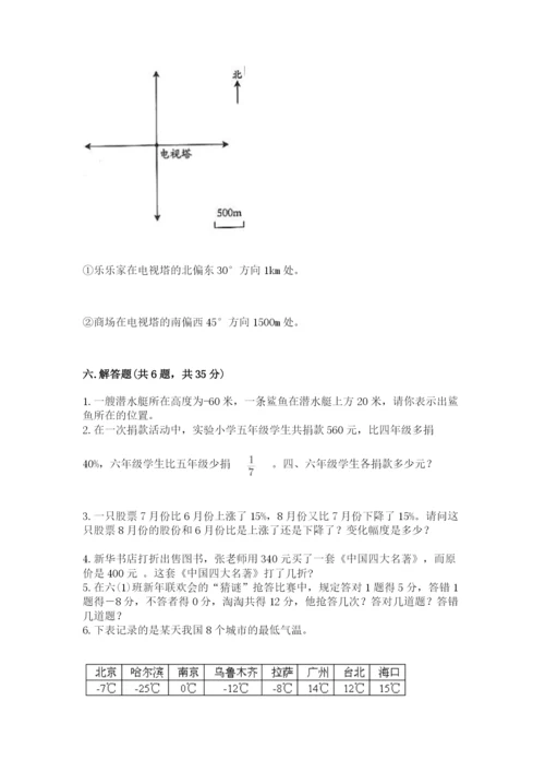 冀教版小学六年级下册数学期末检测试题附参考答案（典型题）.docx