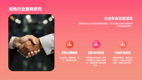红色简约扁平年会创新PPT模板