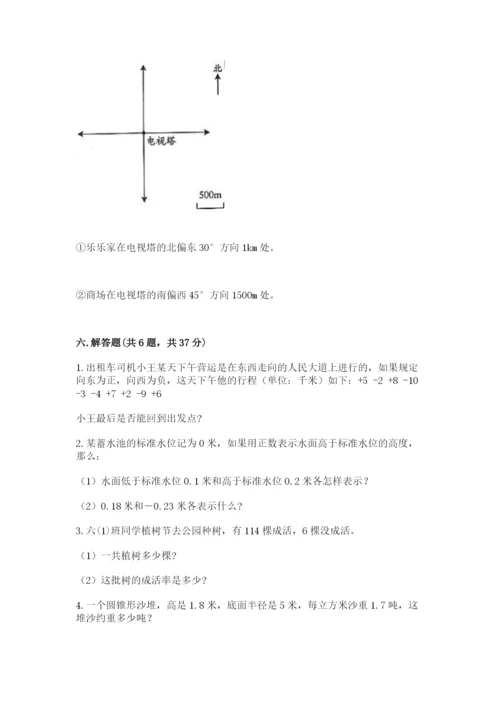 盐田区六年级下册数学期末测试卷精品及答案.docx