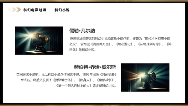 影院老式电影放映机通用PPT模板
