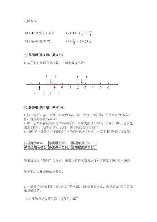 北师大版小学数学六年级下册期末检测试题带答案（最新）.docx