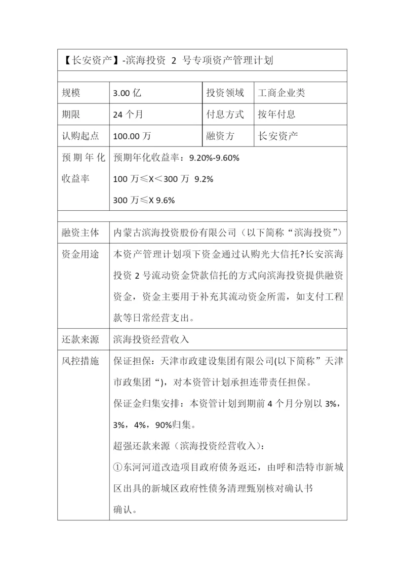 长安资产-滨海投资-2-号专项资产管理计划.docx