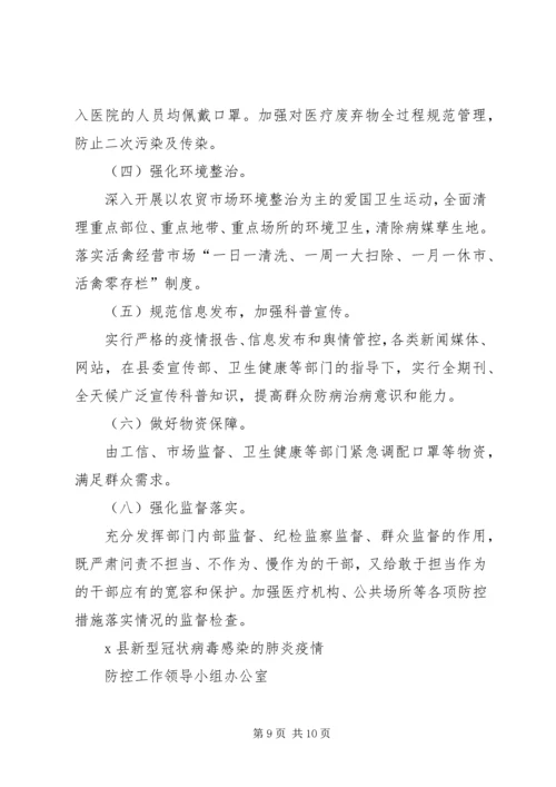 县新型冠状病毒感染的肺炎疫情防控工作情况汇报 (3).docx