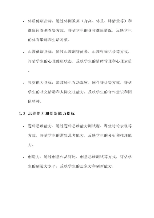 学生成长教育效果评价方案