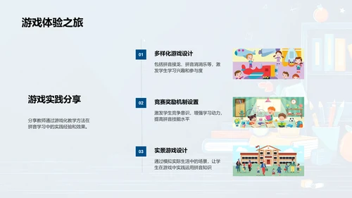 拼音知识游戏教学PPT模板