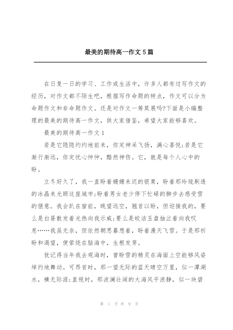 最美的期待高一作文5篇.docx